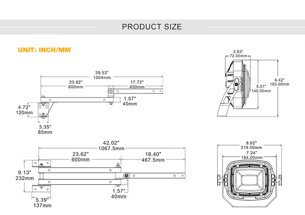 IP65 Romanso or ODM 31.9*16.3*7cm Laser Light Auto Fog LED Dock Lighting with CE