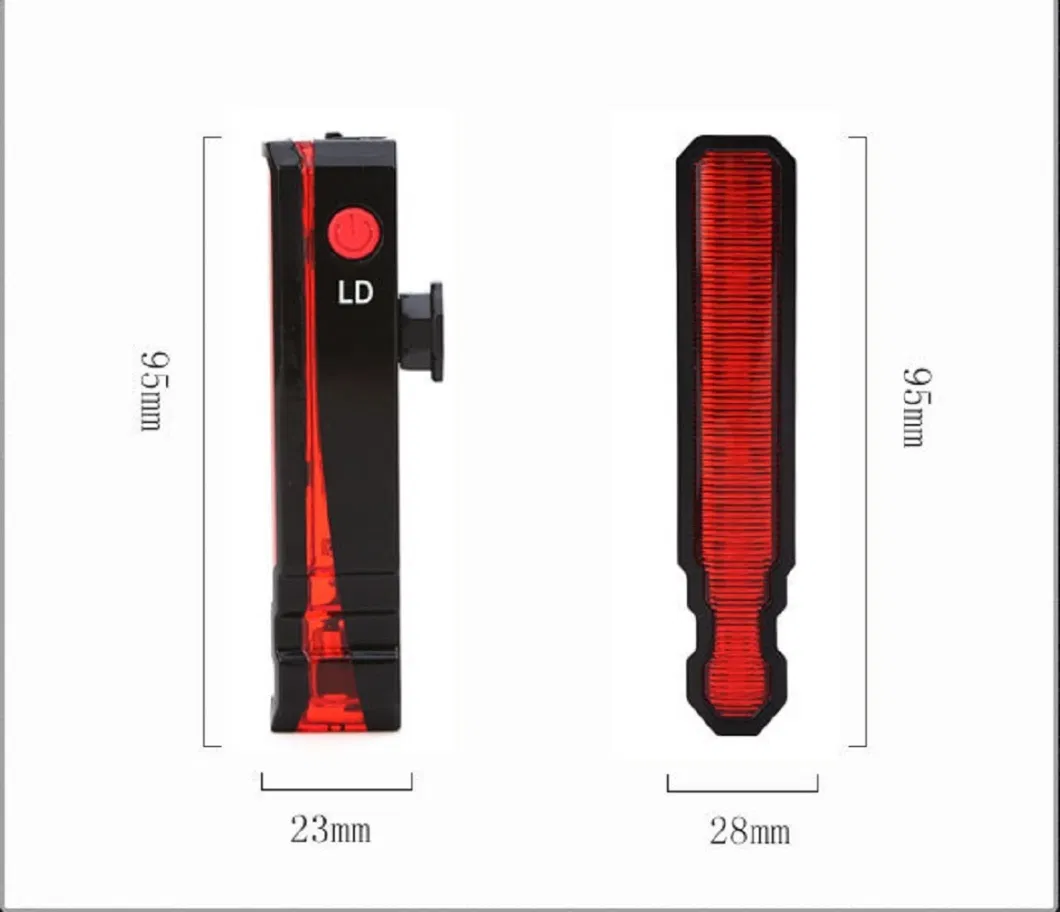 Flash Warning Light Safety Light for All Handlebars Universal Bicycle Taillight USB Rechargeable Bicycle Rear Light Helmet Bl18308