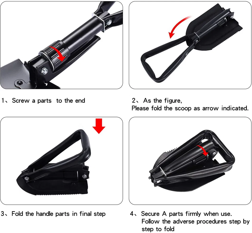 Multitool Shovel-Portable Folding Outdoor Multifunction Tactical Survival Shovel